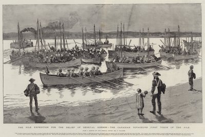 Nilekspeditionen til nødhjælp for general Gordon, de canadiske voyagørers første berøring af Nilen af Frederic Villiers